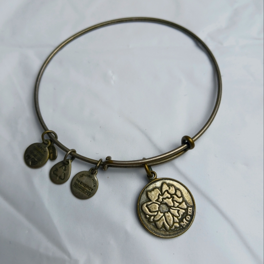 Alex and Ani 2014 'MoM'' Charm Bangleā Bracelet/Chrome +Energy